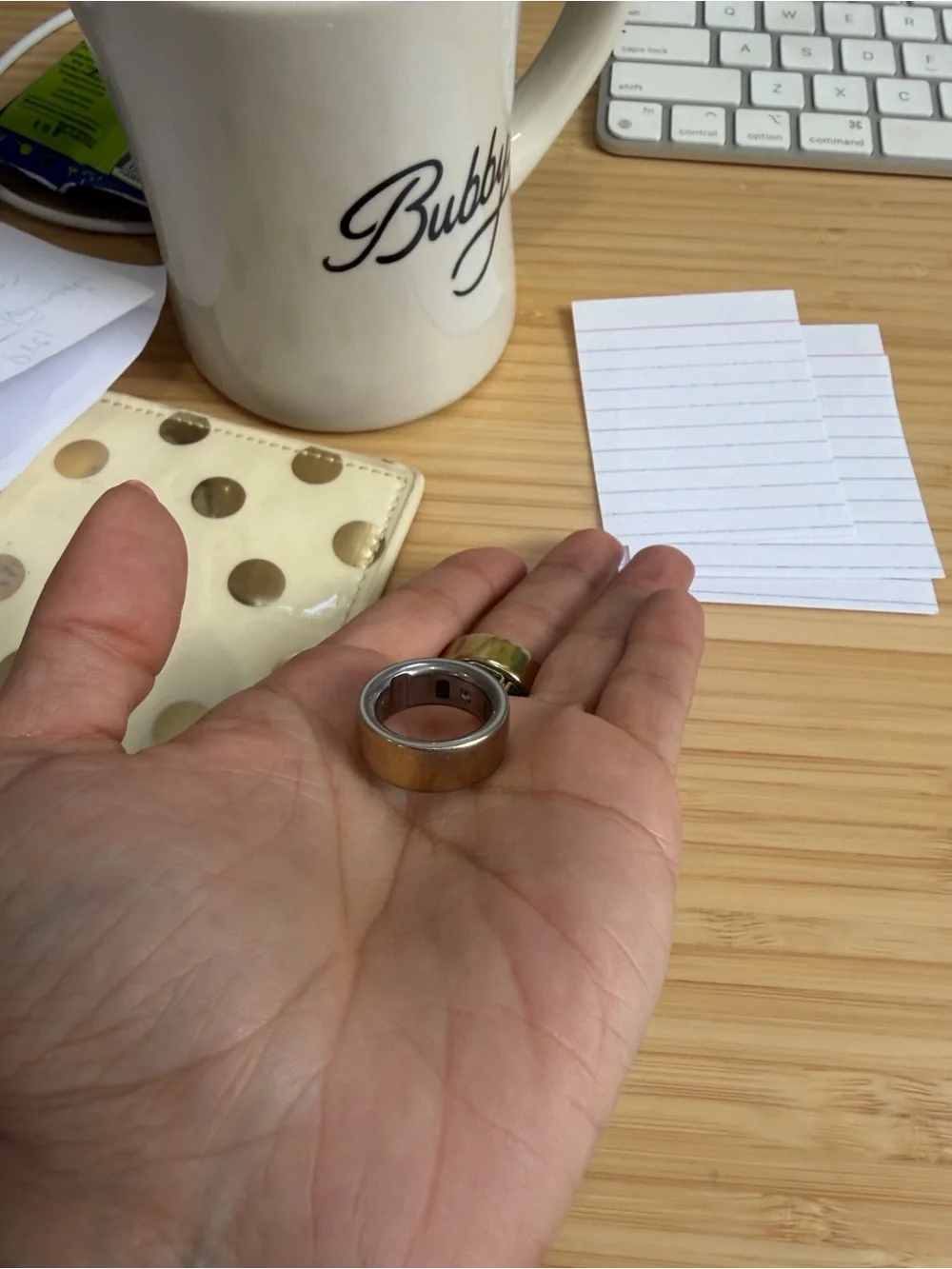 Oura Ring - Silver Exterior with Gold Inner Band